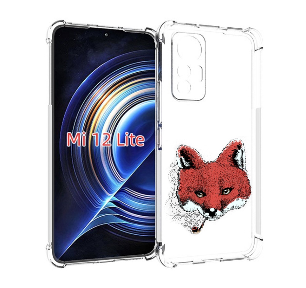 

Чехол MyPads Лис с трубкой для Xiaomi 12 Lite, Прозрачный, Tocco