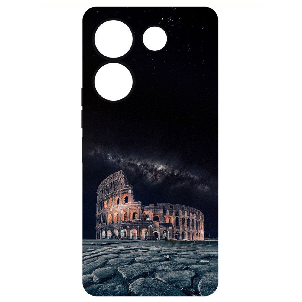 

Чехол-накладка Krutoff Soft Case Италия, Колизей для TECNO Camon 20 черный