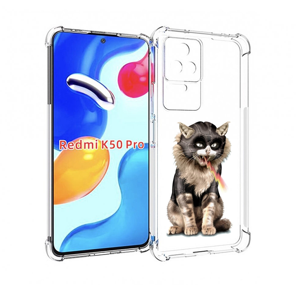 

Чехол MyPads дьяволский кот для Xiaomi Redmi K50 / K50 Pro, Прозрачный, Tocco