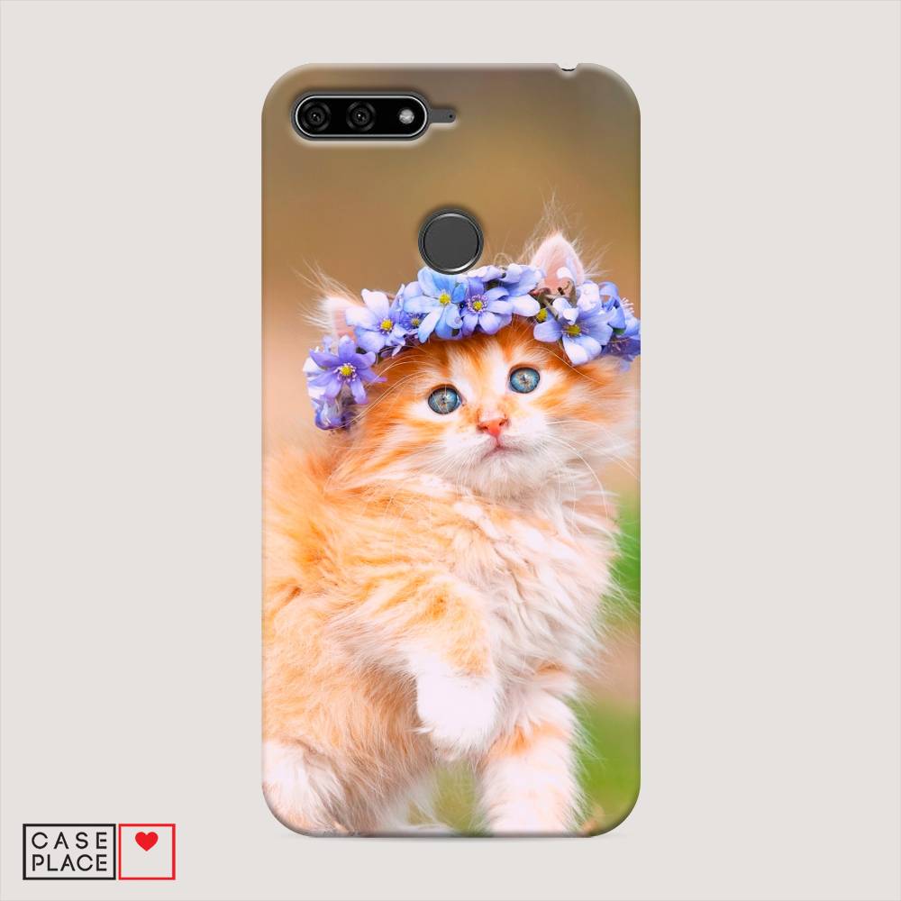 

Чехол Awog "Рыжий кот в венке" для Honor 7C, 64520-1