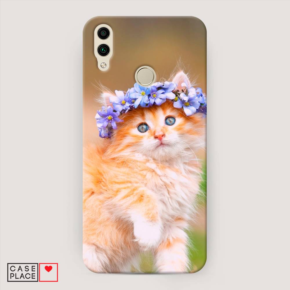 

Чехол Awog "Рыжий кот в венке" для Honor 8C, 67120-1