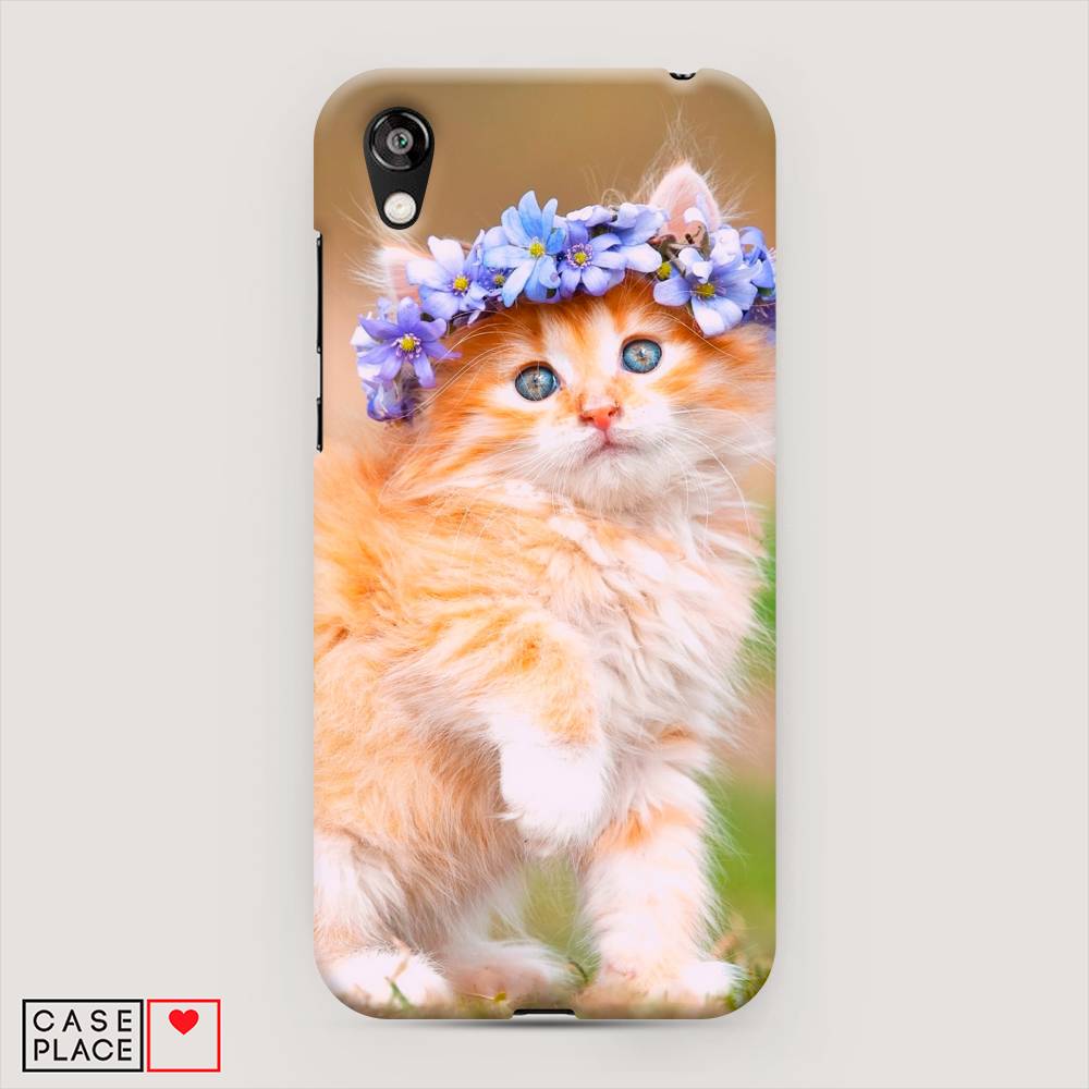 

Чехол Awog "Рыжий кот в венке" для Honor 8S, 69120-1