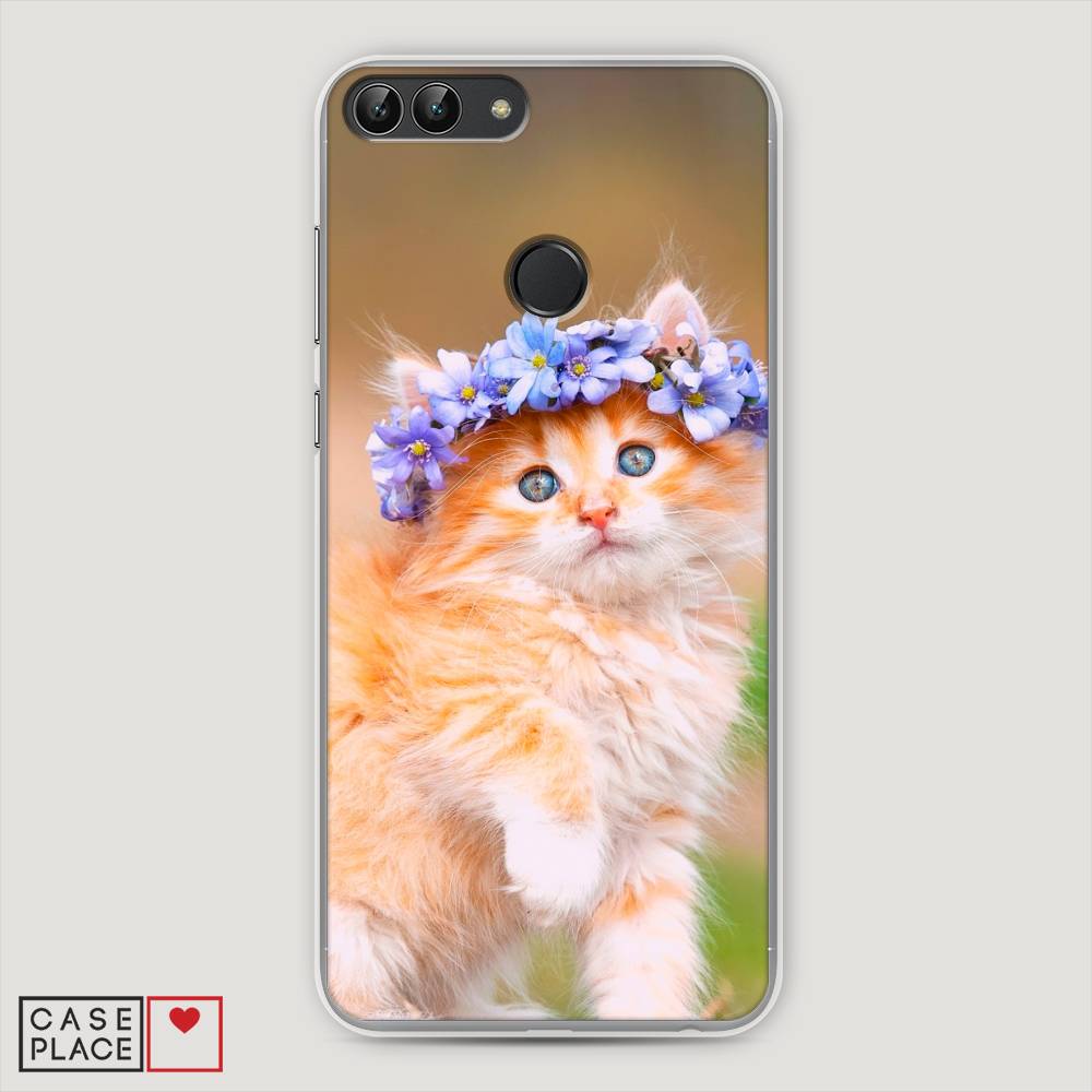 

Чехол Awog "Рыжий кот в венке" для Huawei P Smart