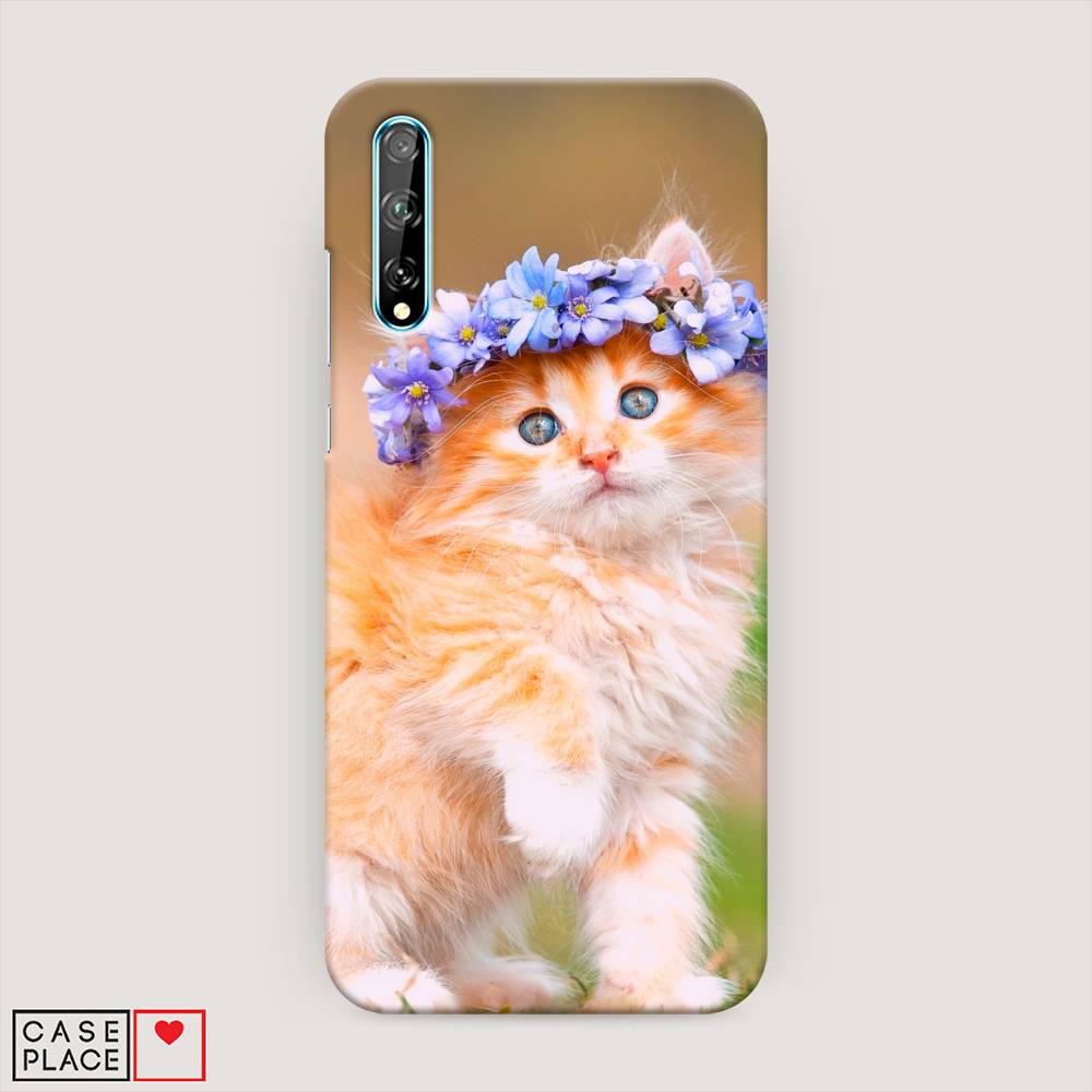 

Чехол Awog "Рыжий кот в венке" для Huawei P Smart S