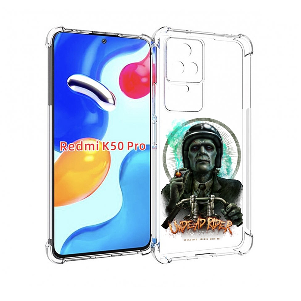 

Чехол MyPads зеленый мужчина с сигаретой на мотоцикле для Xiaomi Redmi K50 / K50 Pro, Прозрачный, Tocco