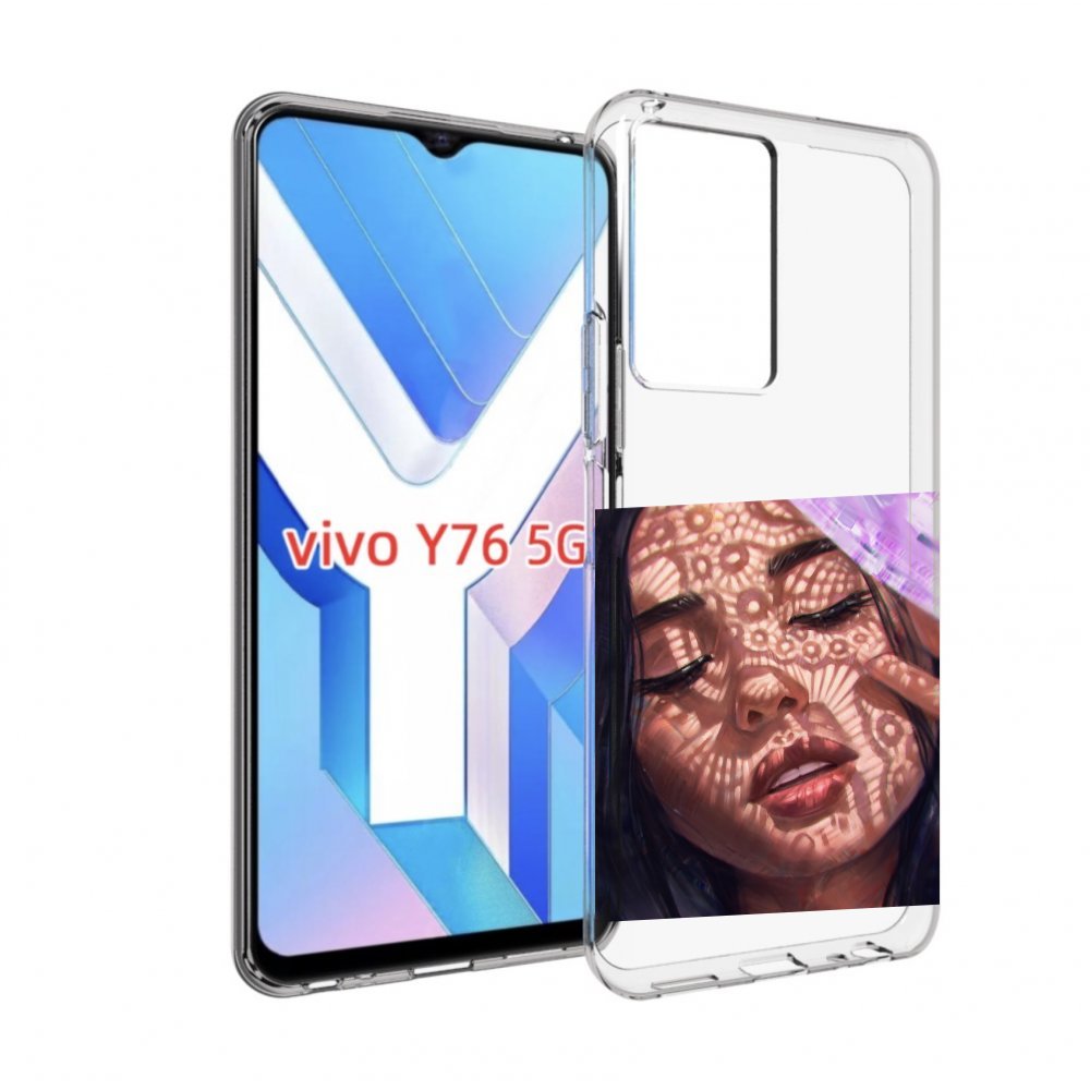 

Чехол MyPads девушка-под-кружевами женский для Vivo Y76 5G, Прозрачный, Tocco
