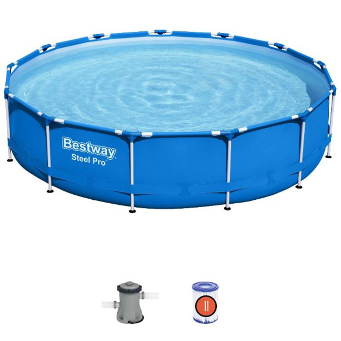 

Каркасный бассейн Bestway Steel Pro 5612E 396х396х84 см, Голубой, Steel Pro