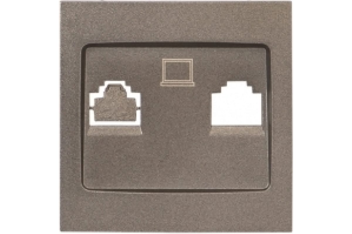 фото Лицевая панель розетки rj45, графит legrand