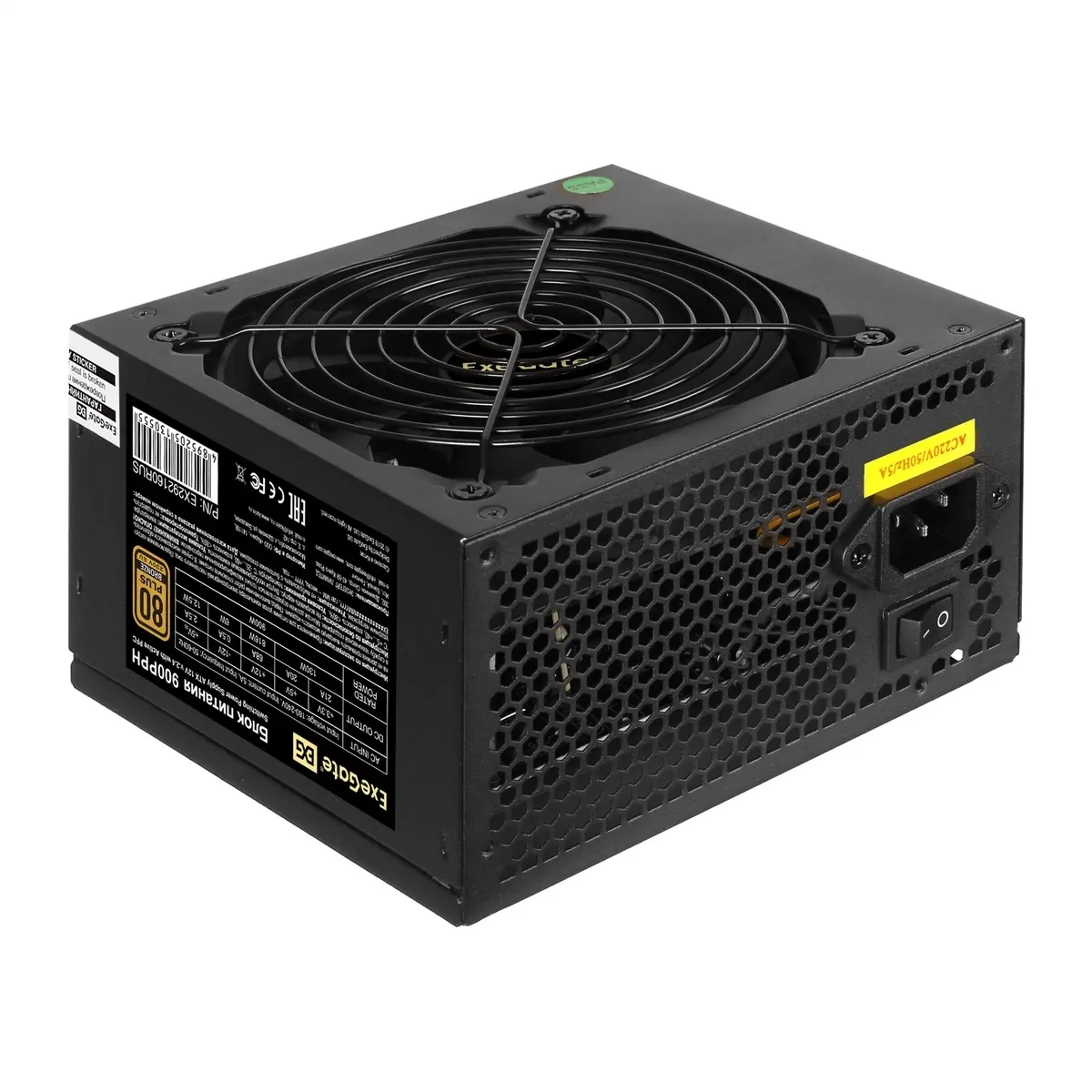 

Блок питания ExeGate 900PPH OEM 900W (EX292160RUS-OEM-S), Черный, 900PPH OEM