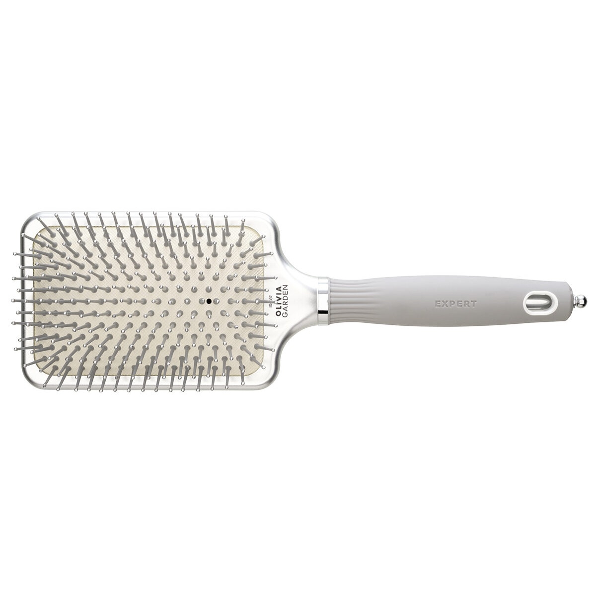 Расческа Olivia Garden Expert Care Rectangular Nylon Bristles Silver L щетка olivia garden expert style control nylon bristles gold