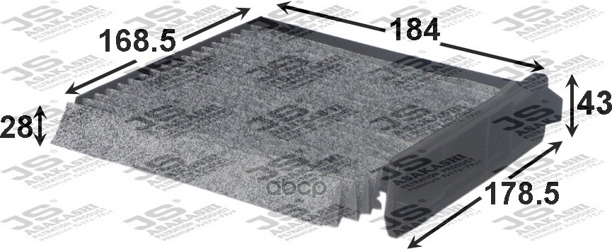 фото Фильтр салона nissan micra 03- угольный js asakashi ac204c