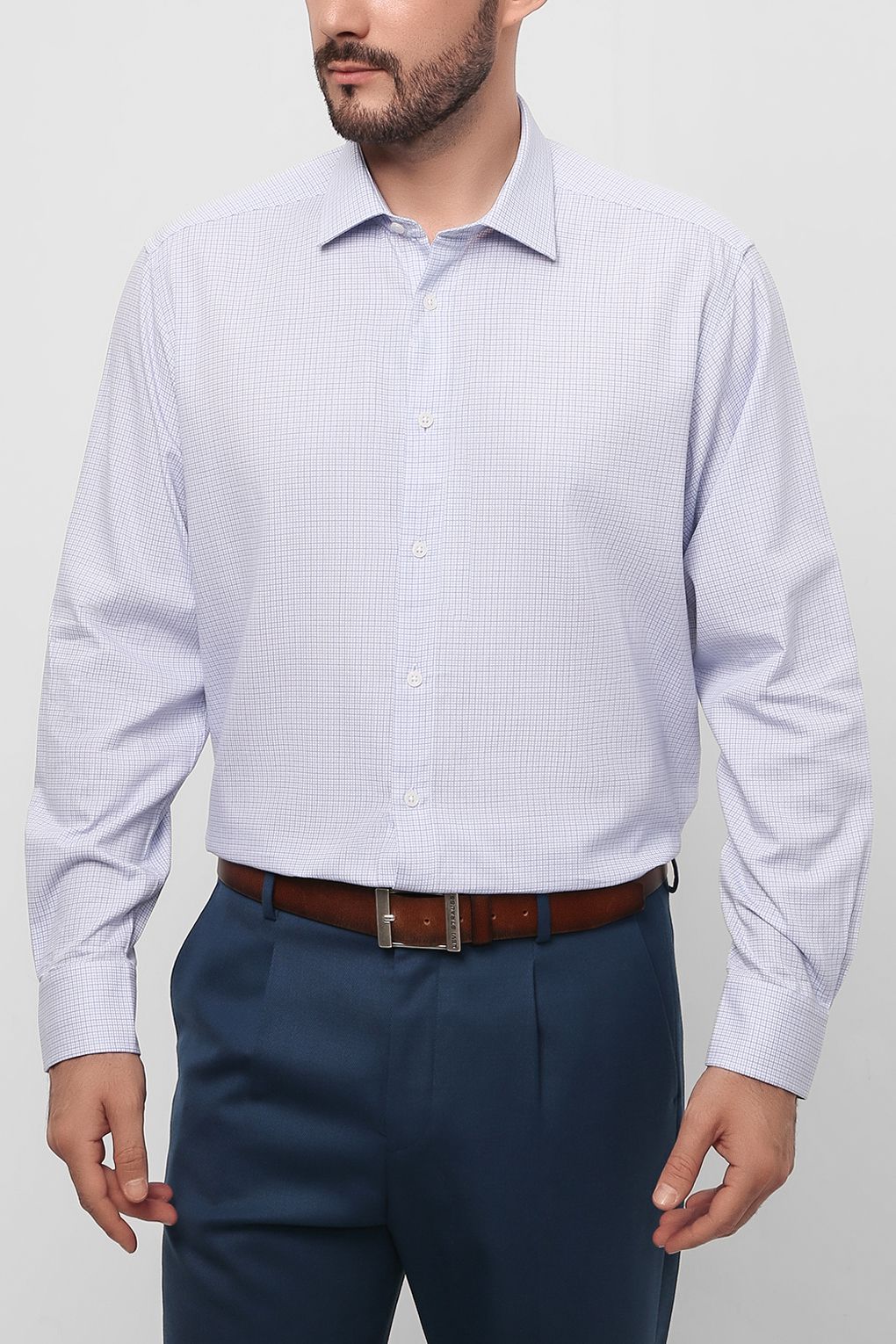 Рубашка мужская Peter Jorgen PJ22043384CD-109 голубая XL