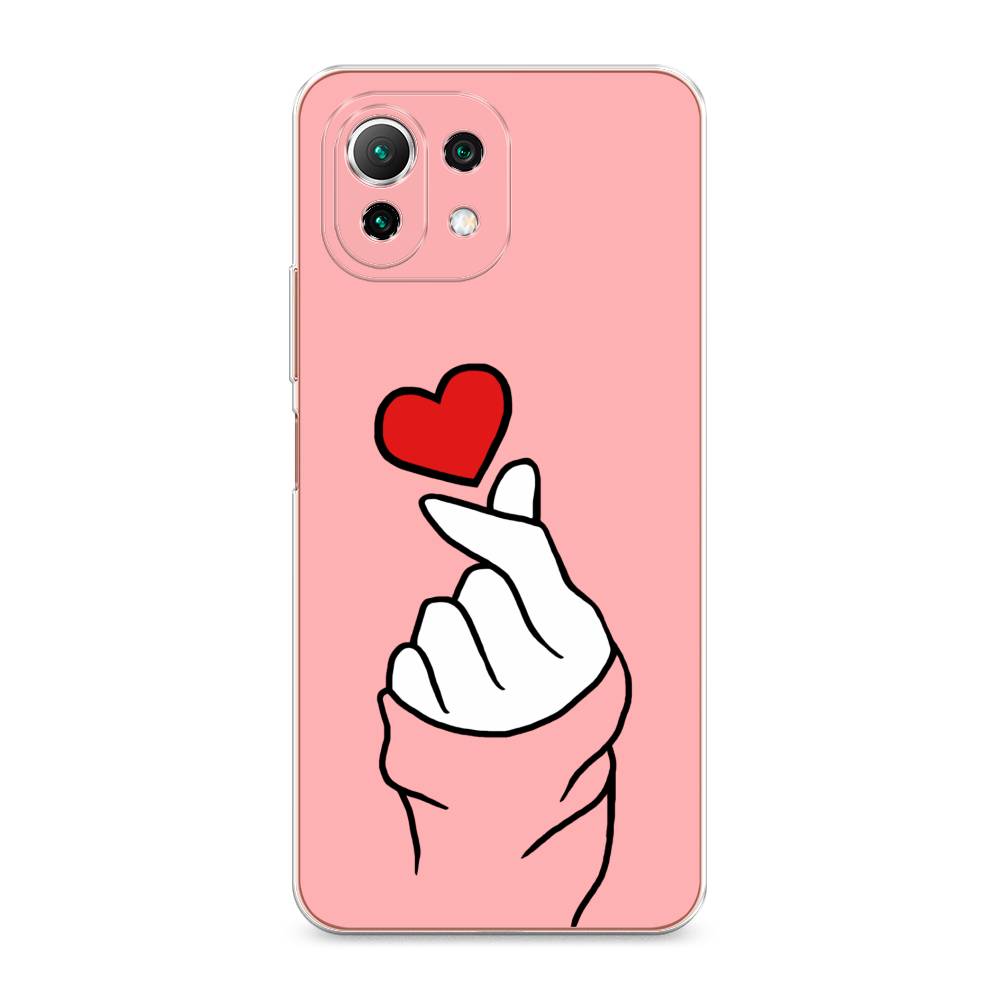 фото Силиконовый чехол "милое сердечко" на xiaomi mi 11 lite awog