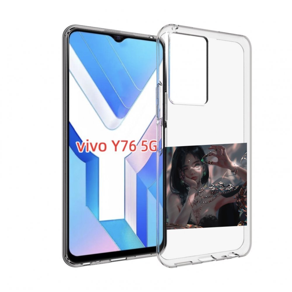 

Чехол MyPads девушка-с-алмазом для Vivo Y76 5G, Прозрачный, Tocco