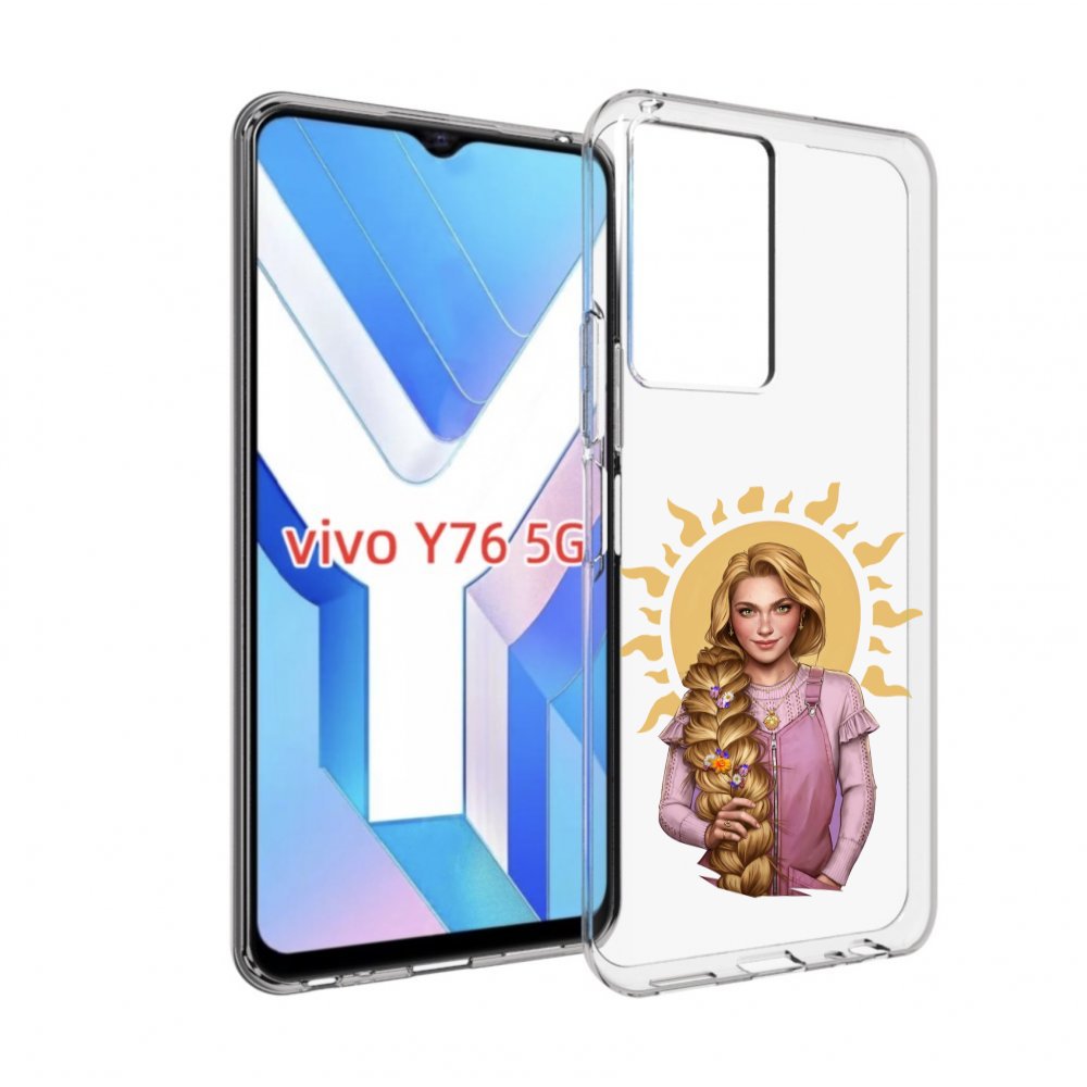 

Чехол MyPads девушка-с-большой-косой для Vivo Y76 5G, Прозрачный, Tocco