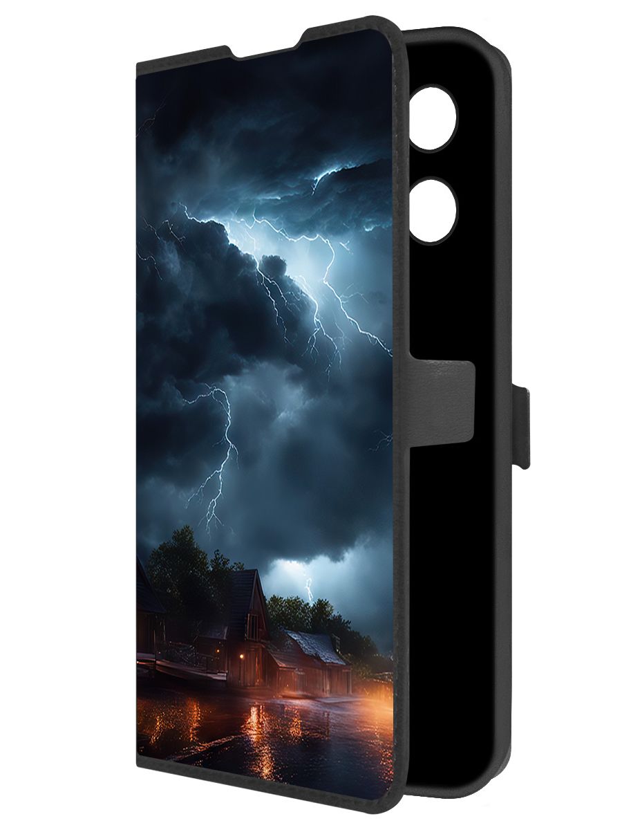 

Чехол-книжка Krutoff Eco Book для Tecno Camon 30S Pro Ночная гроза (черный)