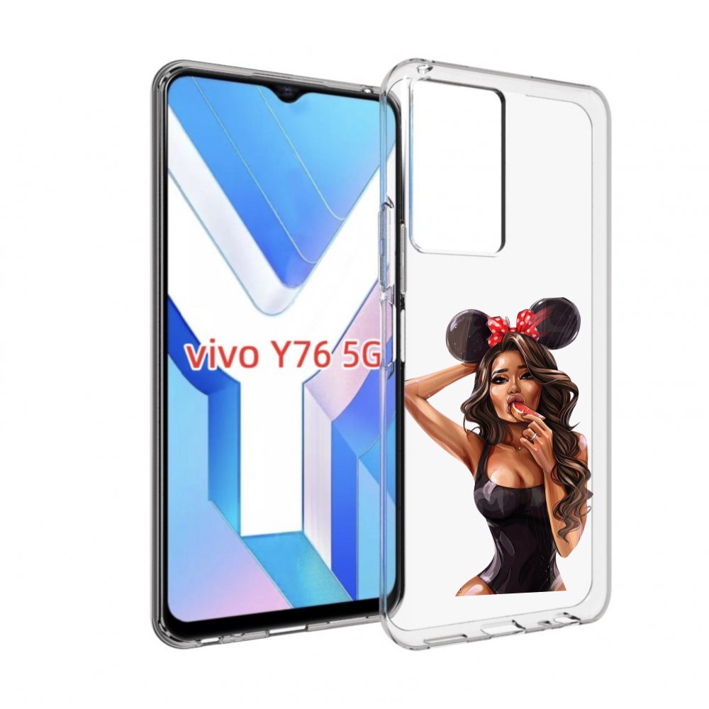 

Чехол MyPads девушка-с-грейпфрутом женский для Vivo Y76 5G, Прозрачный, Tocco