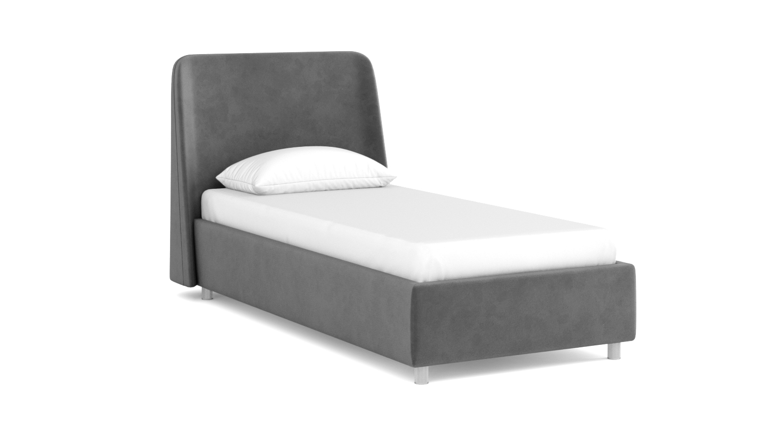 

Кровать Аскона с ПМ Friza Тк. Sky Velvet 08 120х200, Серый, Friza (Фриза)