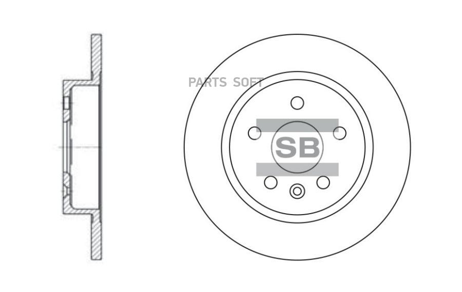 

Тормозной диск Sangsin brake комплект 1 шт. SD3032