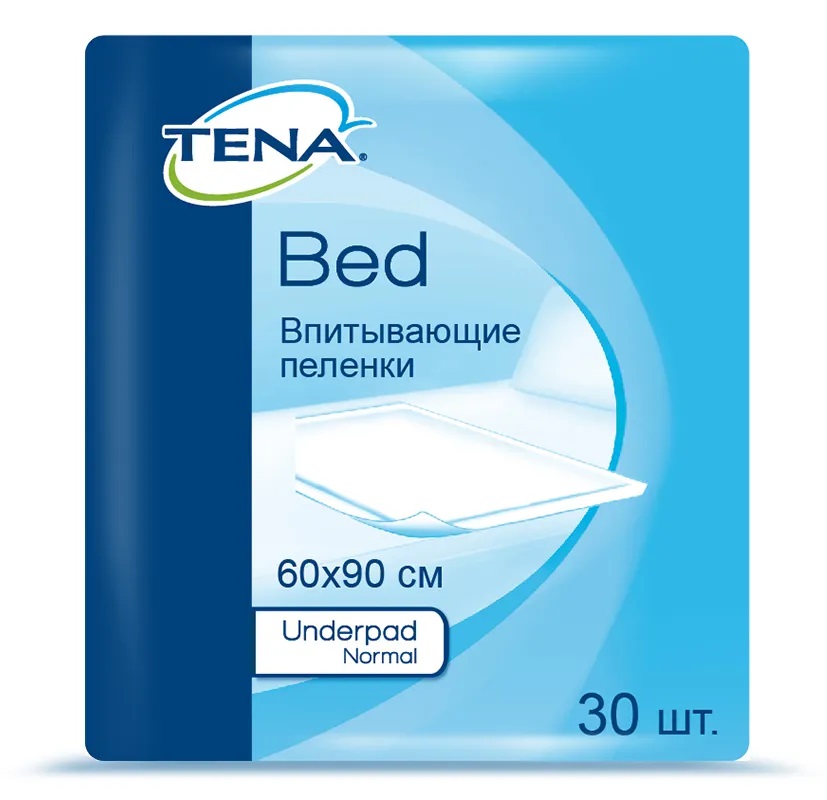 

Пеленки одноразовые Tena Bed Underpad Normal впитывающие 60 х 90 см 30 шт
