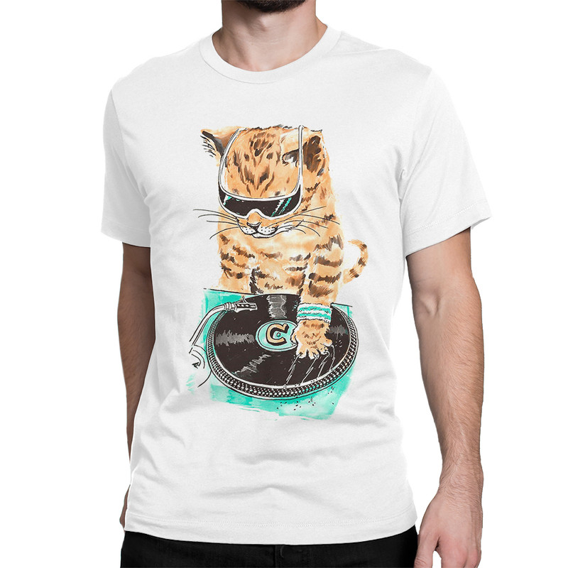 

Футболка мужская Dream Shirts Кот Диджей белая XL, Белый, Кот Диджей
