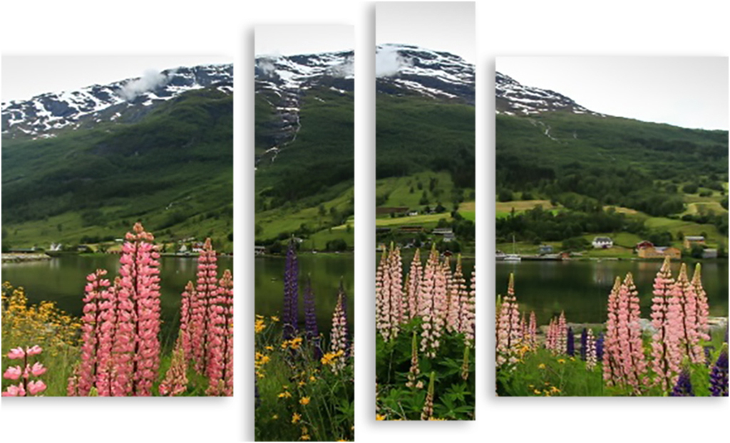 

Картина модульная на холсте Модулка В горах 120x79 см, 3167