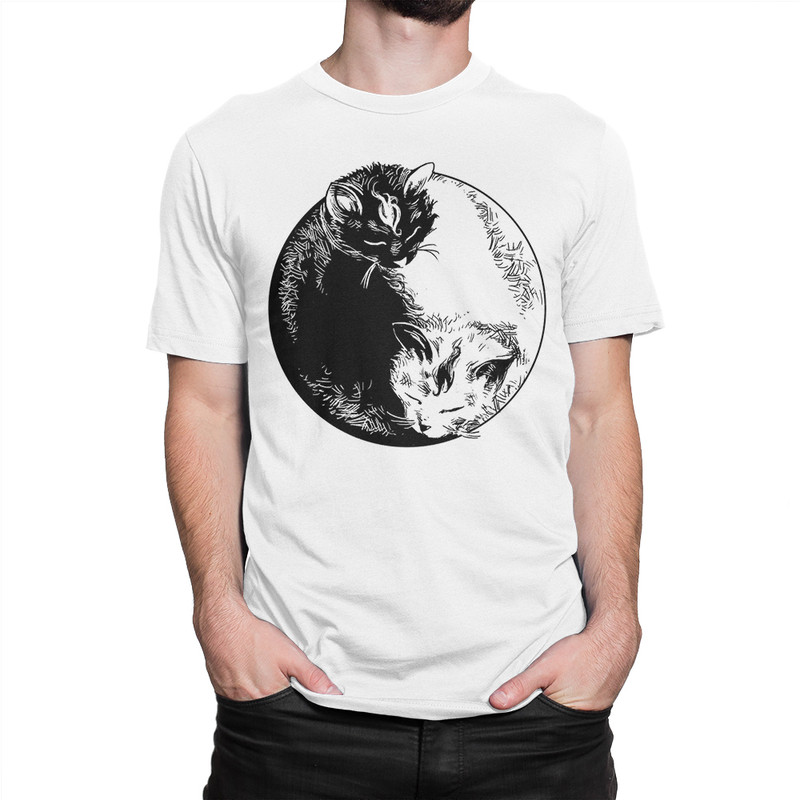 

Футболка мужская Dream Shirts Котики Инь Янь белая XS, Белый, Котики Инь Янь