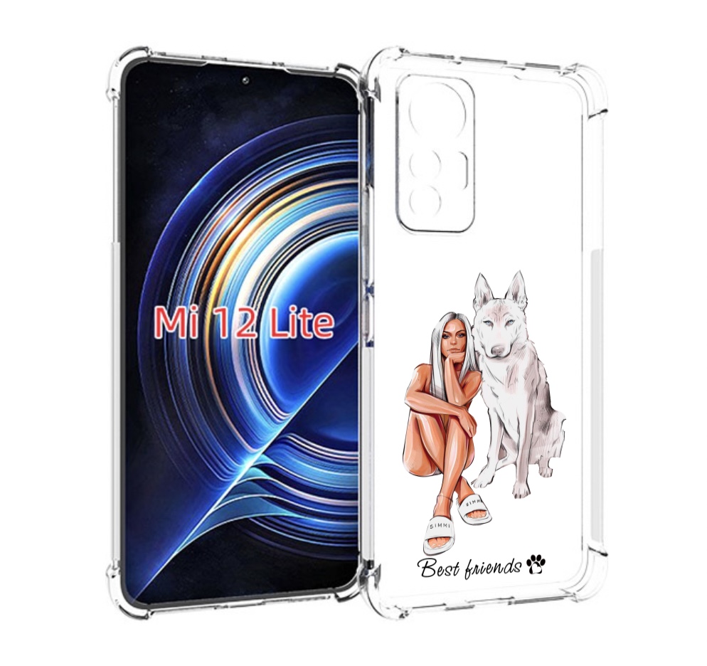 

Чехол MyPads Лучшие-друзья для Xiaomi 12 Lite, Прозрачный, Tocco