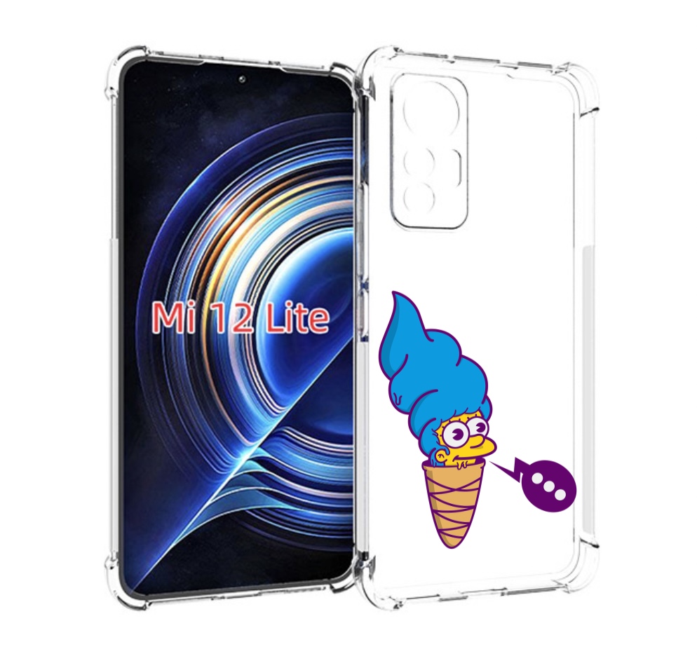 

Чехол MyPads Мардж-рожок для Xiaomi 12 Lite, Прозрачный, Tocco