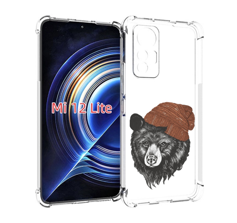 

Чехол MyPads Медведь в шапке 2 для Xiaomi 12 Lite, Прозрачный, Tocco