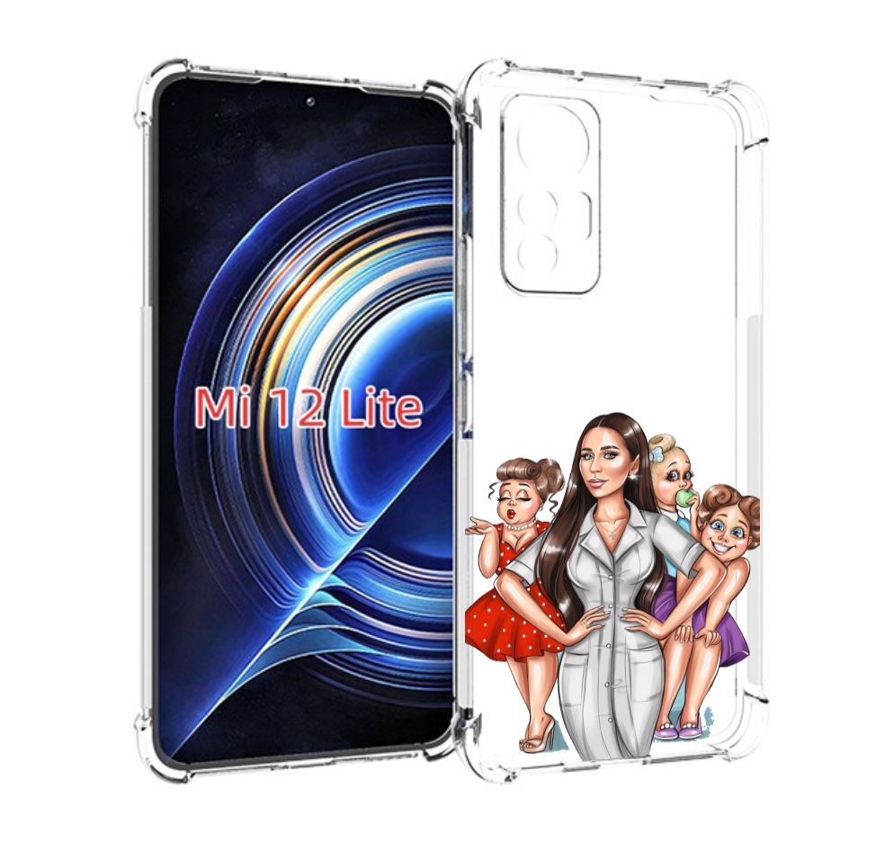 

Чехол MyPads Милые-дамы женский для Xiaomi 12 Lite, Прозрачный, Tocco