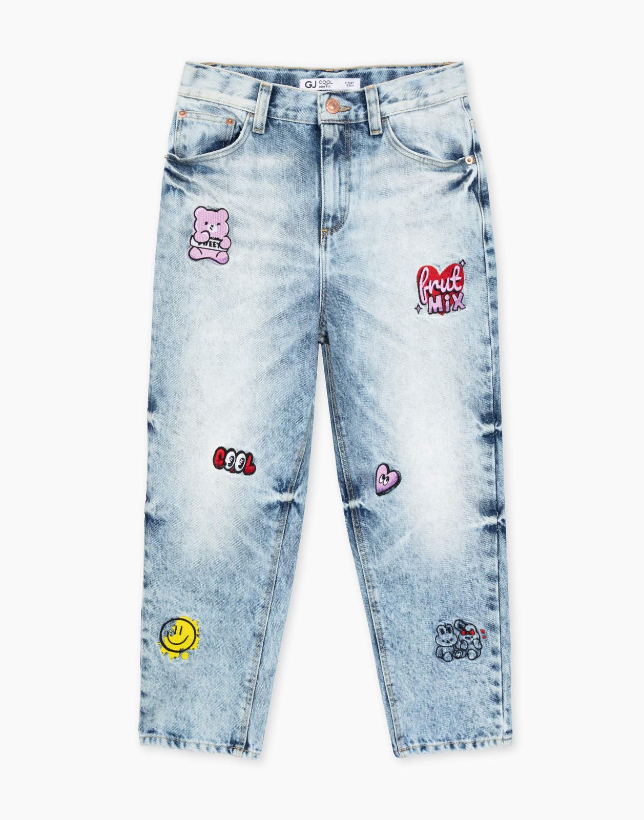 

Джинсы для девочки Gloria Jeans GJN033070 синий /медиум айс/ 4-5л/110, Голубой, GJN033070