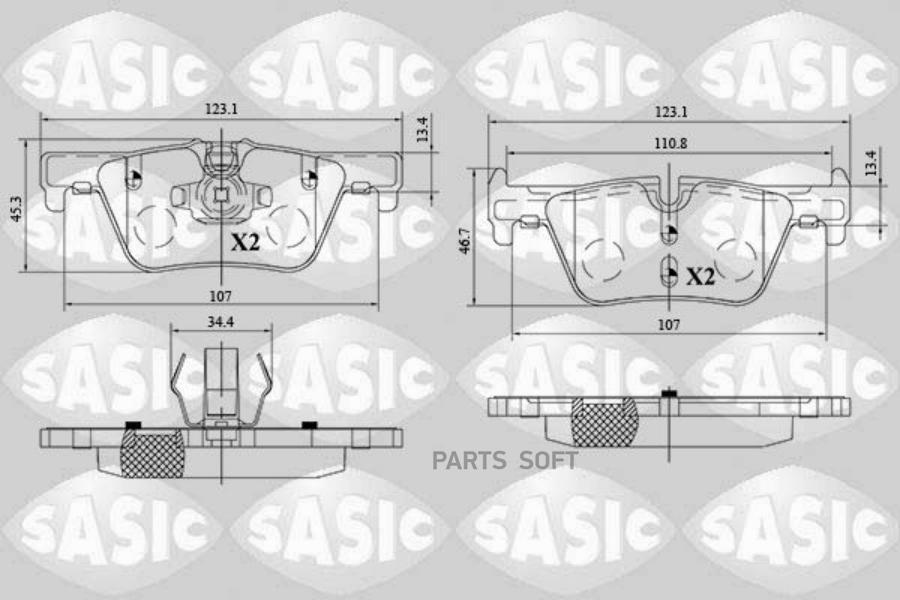 

Колодки тормозные BMW 1(F20/21)/2(F22/23)/3(F30/31)