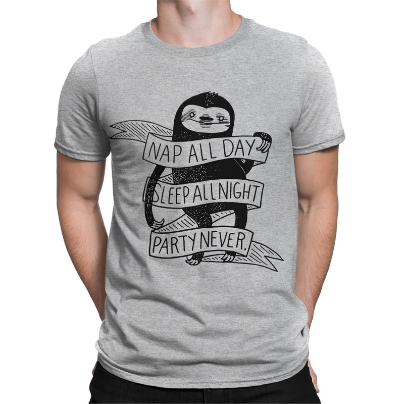 

Футболка мужская Dream Shirts Ленивец серая M, Серый, Ленивец