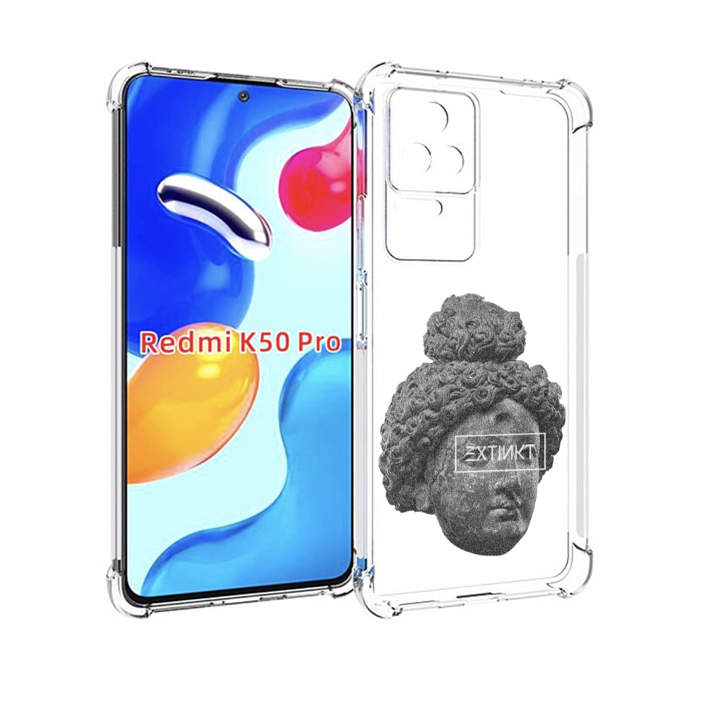 

Чехол MyPads каменное лицо девушки для Xiaomi Redmi K50 / K50 Pro, Прозрачный, Tocco