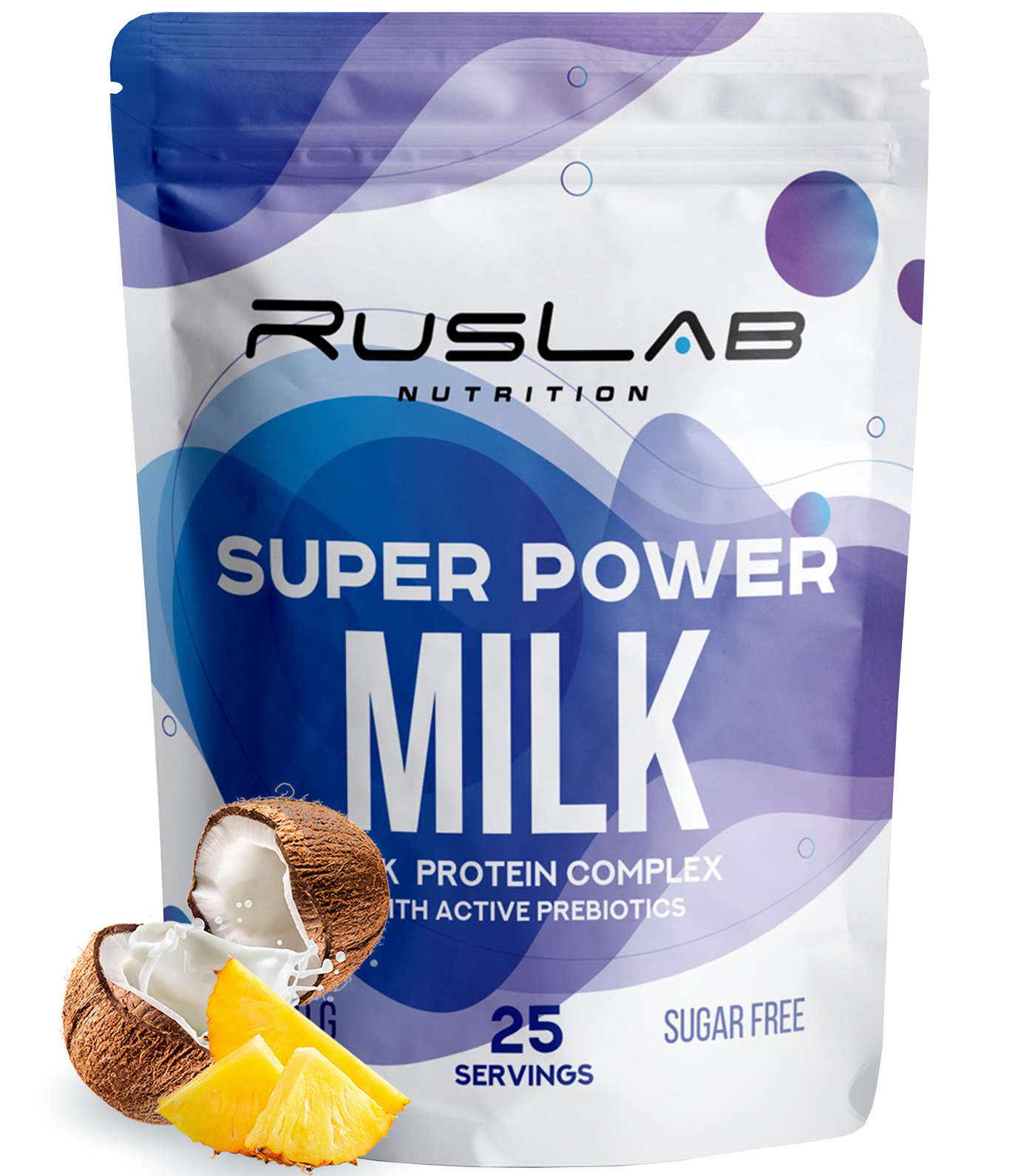 Казеиновый протеин RusLabNutrition Super Power Milk 800гр вкус пина колада