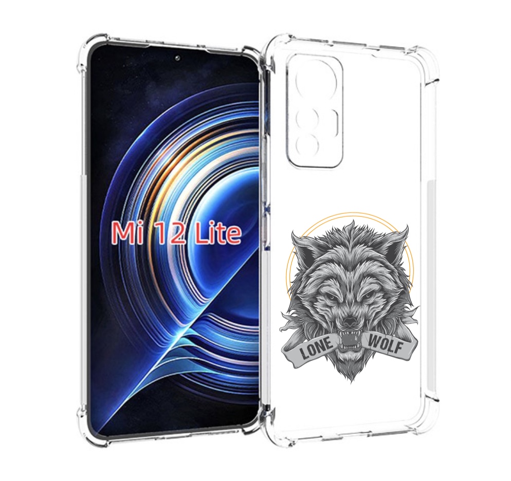 

Чехол MyPads Одинокий-волк мужской для Xiaomi 12 Lite, Прозрачный, Tocco