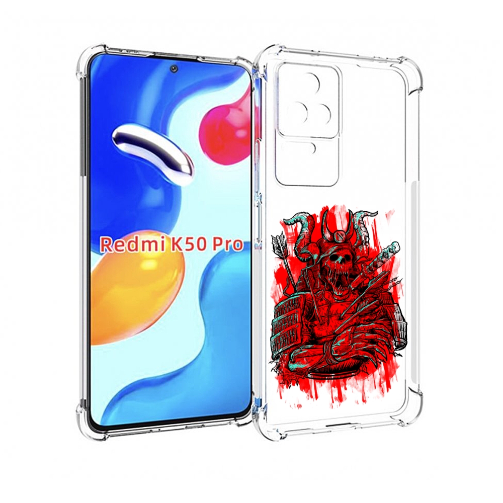 

Чехол MyPads красный скелет воин для Xiaomi Redmi K50 / K50 Pro, Прозрачный, Tocco