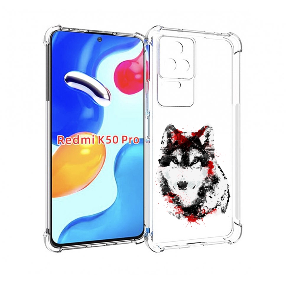 

Чехол MyPads кровавый волк для Xiaomi Redmi K50 / K50 Pro, Прозрачный, Tocco