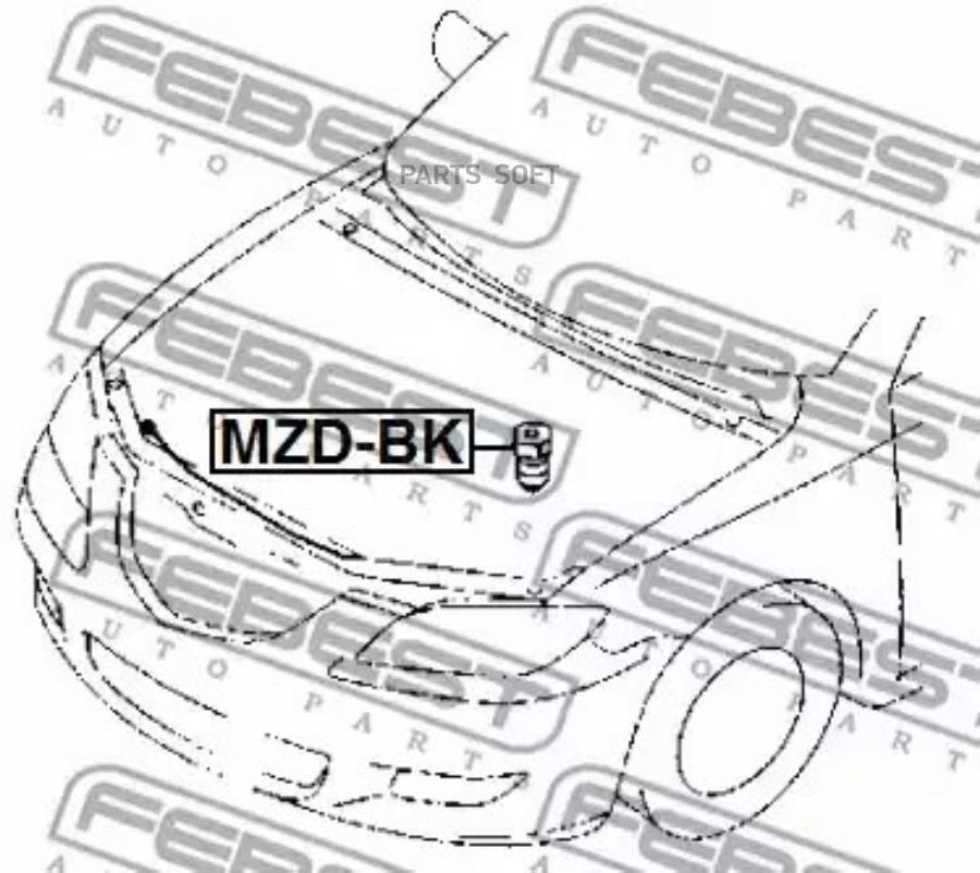 FEBECT MZDBK Отбойник демпферный капота 1360₽