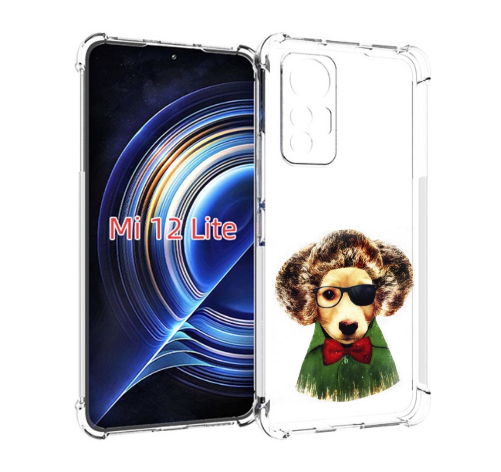 

Чехол MyPads Пес в бабочке для Xiaomi 12 Lite, Прозрачный, Tocco