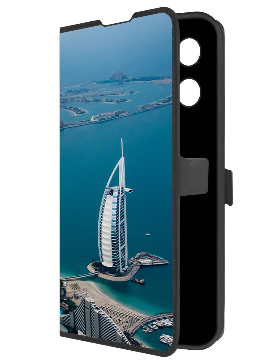 

Чехол-книжка Krutoff Eco Book для Tecno Camon 30S ОАЭ, Бурдж-эль-Араб (черный)