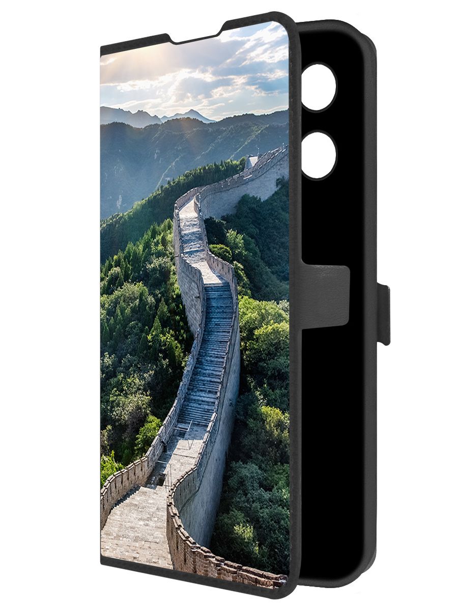 

Чехол-книжка Krutoff Eco Book для Tecno Camon 30S Китай, Великая Стена (черный)