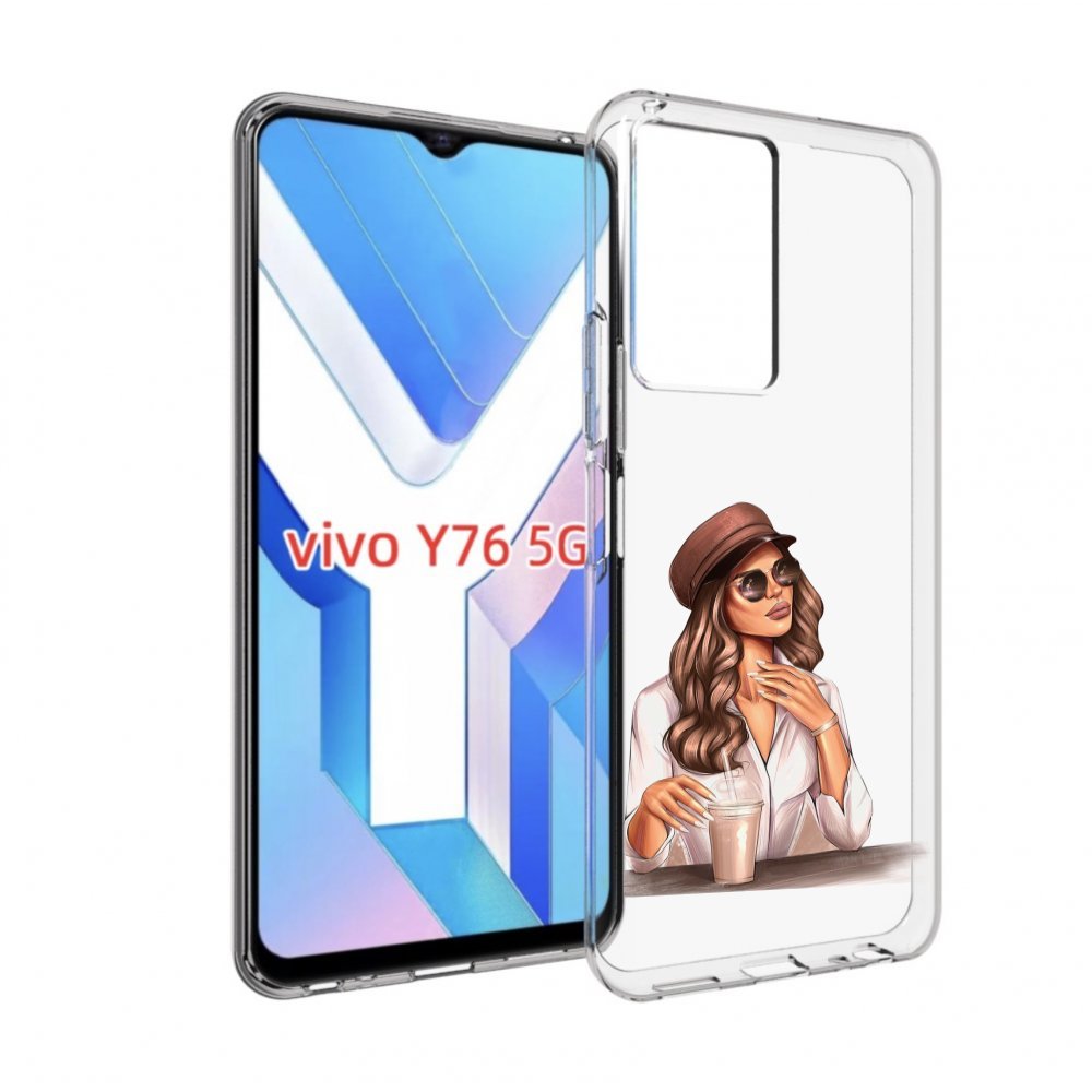 

Чехол MyPads девушка-с-милкшейком женский для Vivo Y76 5G, Прозрачный, Tocco