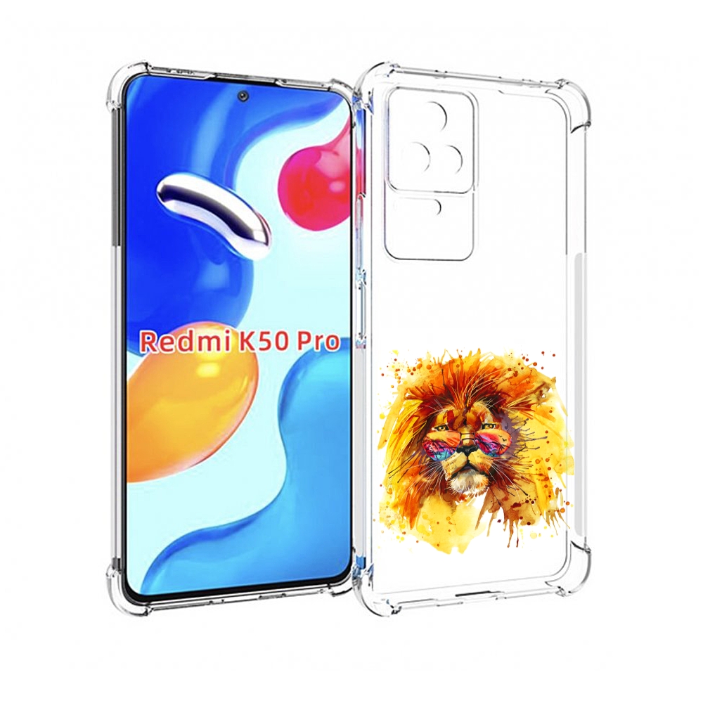 

Чехол MyPads лев в очках для Xiaomi Redmi K50 / K50 Pro, Прозрачный, Tocco