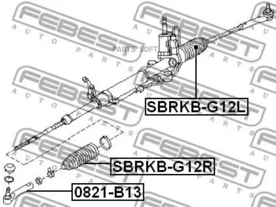 

FEBECT SBRKB-G12L Пыльник рулевой рейки
