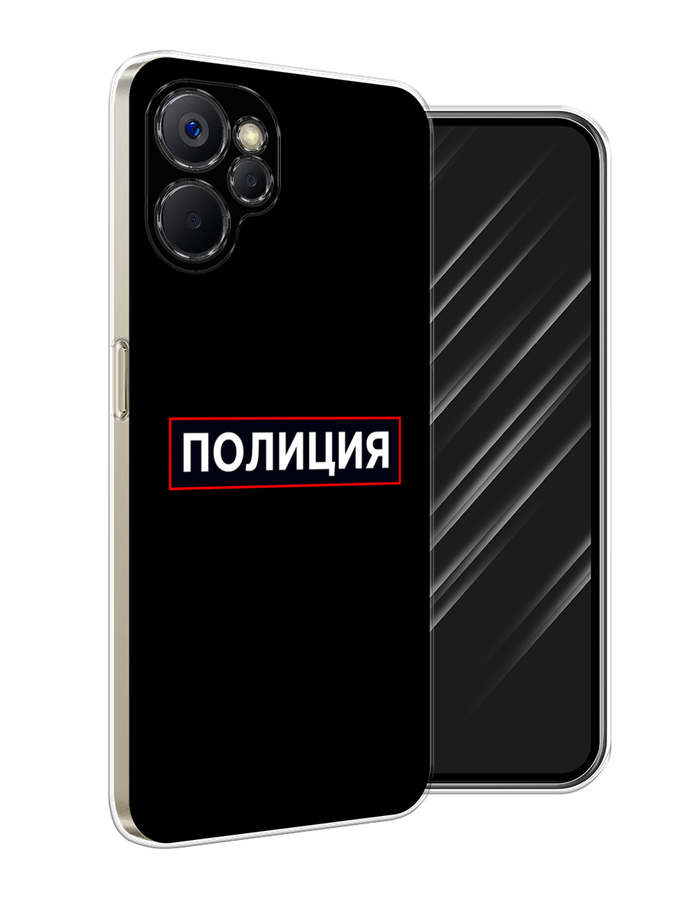 

Чехол Awog на Realme 9i 5G/10T 5G "Police logo", Черный;белый;красный, 2513950-5