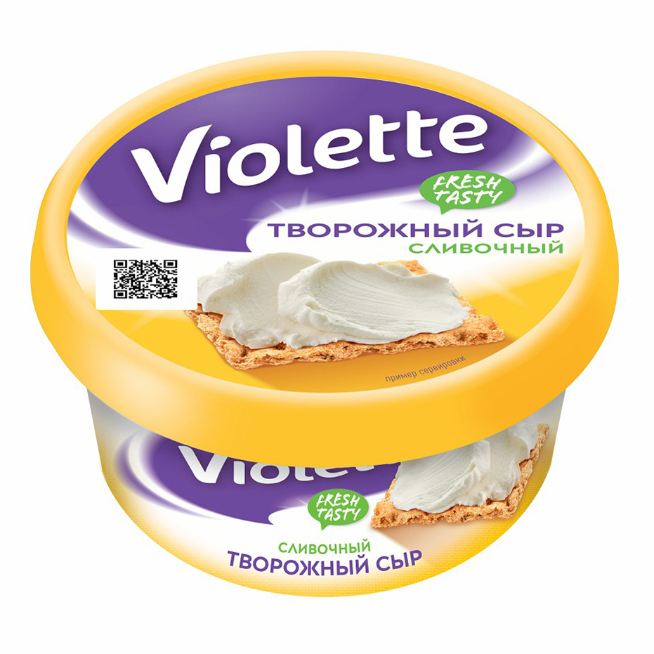 фото Творожный сыр violette сливочный 70% бзмж 140 г violeta