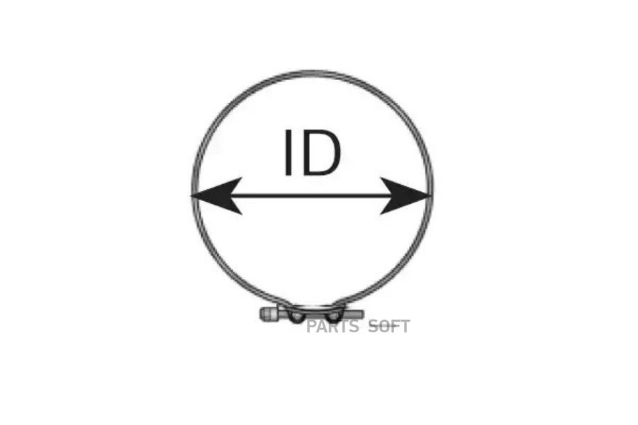 

Хомут трубы глушителя (сталь) d=128-132 h=32MB Actros