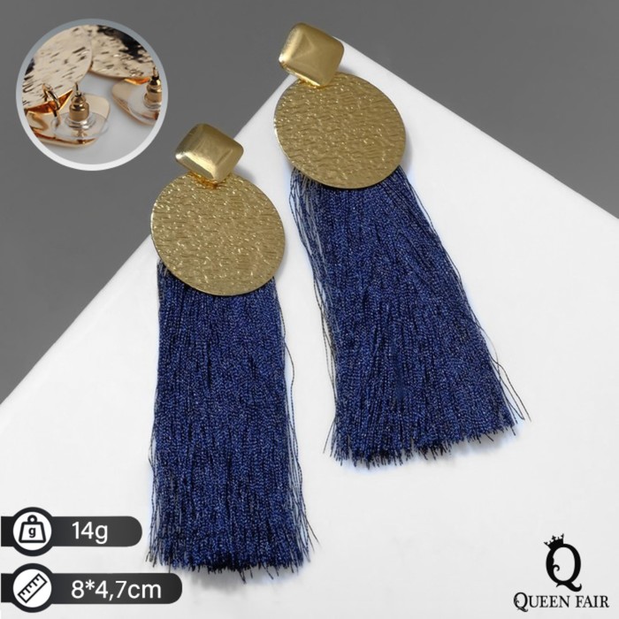

Серьги из бижутерного сплава Queen Fair 3939484, текстиль, 3939484